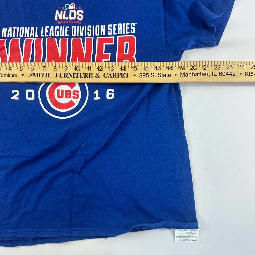 Mens M Chicago Cubs NLDS National League Division Winner 2016 Royal Blue T Shirt